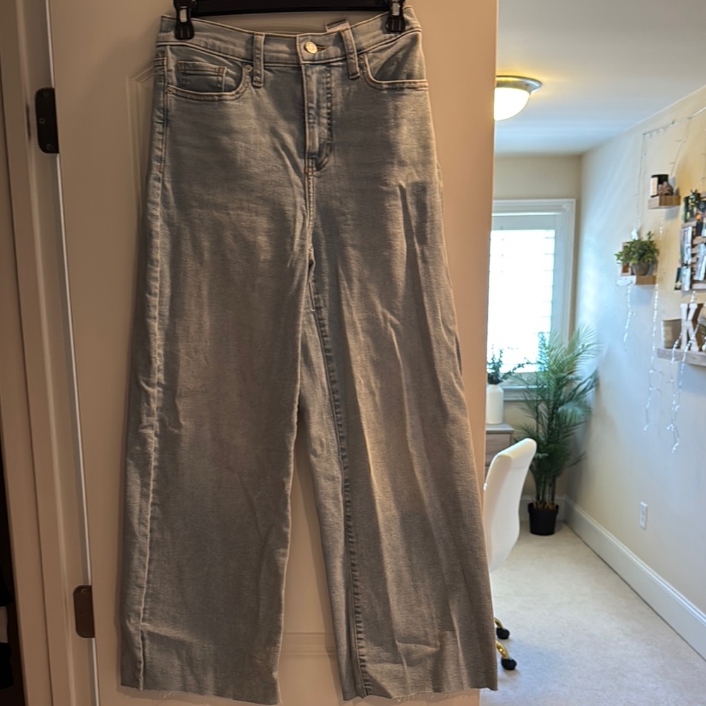 Banana Republic Gray Flare Wide Leg Jeans